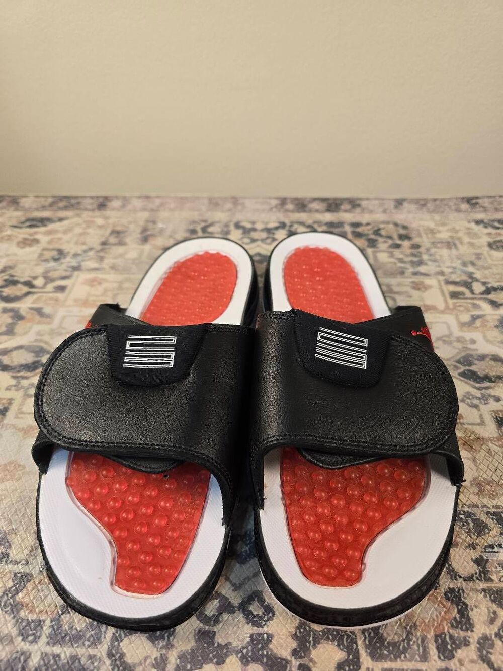 Jordan Hydro XI Retro Men's Slide Red Black Sandle Size 9